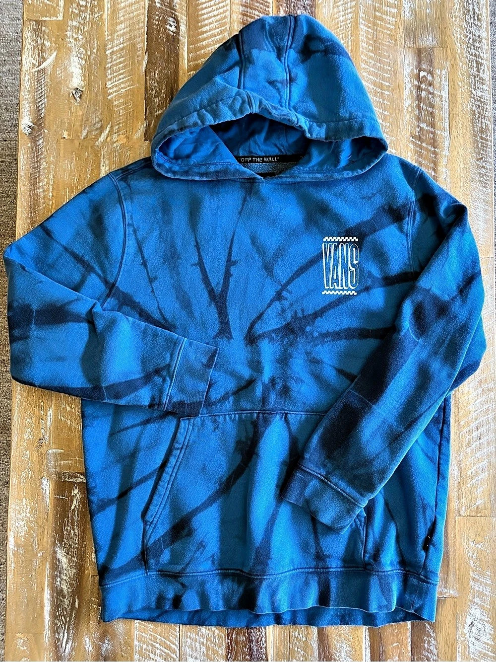 Vans Blue Tie-Dye Hoodie boys size 14-16